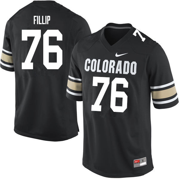 Men #76 Frank Fillip Colorado Buffaloes College Football Jerseys Sale-Home Black